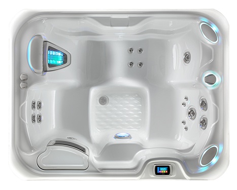 an overhead image of the Jetsetter NXT with a white interior demonstrating that it is available in 6 different colors