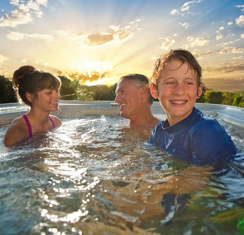 A hot tub is a great place to have a long conversation with your teen about stressors.